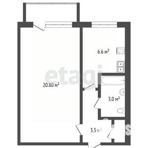 1-к квартира, вторичка, 34м2, 8/9 этаж