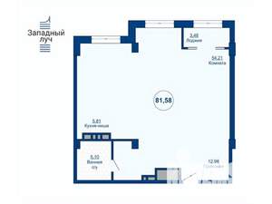 1-к квартира, вторичка, 82м2, 5/24 этаж