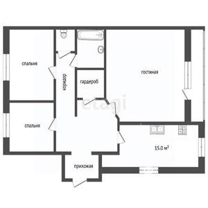 3-к квартира, вторичка, 127м2, 10/11 этаж