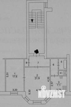 2-к квартира, вторичка, 62м2, 4/6 этаж