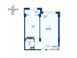 2-к квартира, вторичка, 66м2, 5/25 этаж