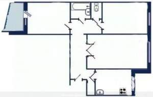 3-к квартира, вторичка, 68м2, 2/10 этаж