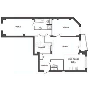 3-к квартира, вторичка, 144м2, 16/25 этаж