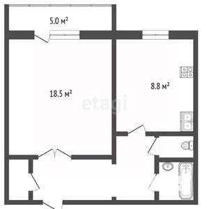 1-к квартира, вторичка, 40м2, 10/11 этаж