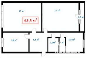 3-к квартира, вторичка, 64м2, 4/5 этаж