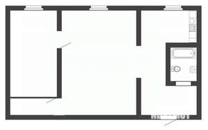 2-к квартира, вторичка, 40м2, 2/2 этаж
