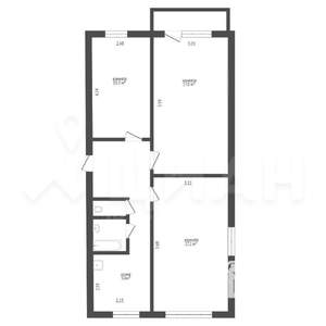 3-к квартира, вторичка, 63м2, 1/5 этаж