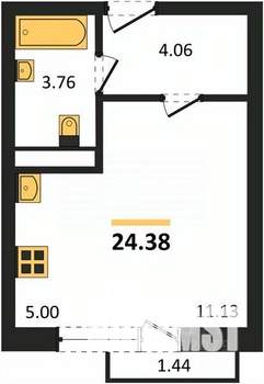 Студия квартира, вторичка, 24м2, 5/10 этаж