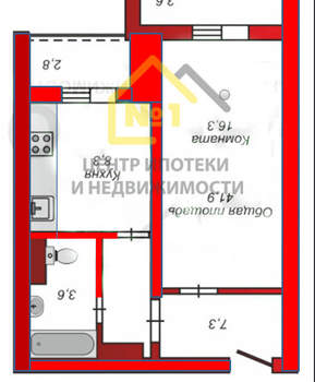 1-к квартира, вторичка, 36м2, 6/20 этаж