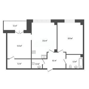 2-к квартира, вторичка, 78м2, 15/15 этаж