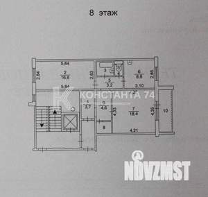 2-к квартира, вторичка, 61м2, 8/10 этаж