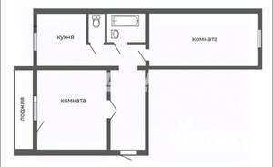 2-к квартира, вторичка, 56м2, 2/10 этаж