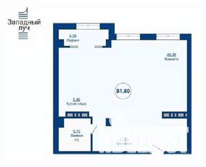 1-к квартира, вторичка, 82м2, 10/24 этаж