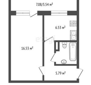 1-к квартира, вторичка, 32м2, 10/10 этаж