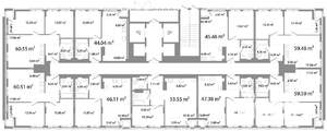 3-к квартира, строящийся дом, 61м2, 17/23 этаж