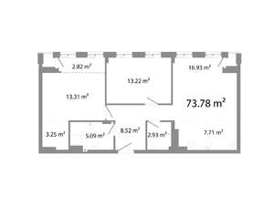 2-к квартира, строящийся дом, 74м2, 5/11 этаж