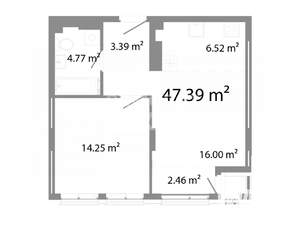 2-к квартира, вторичка, 47м2, 15/21 этаж