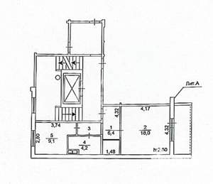 1-к квартира, вторичка, 40м2, 8/10 этаж