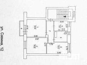 3-к квартира, вторичка, 72м2, 3/4 этаж
