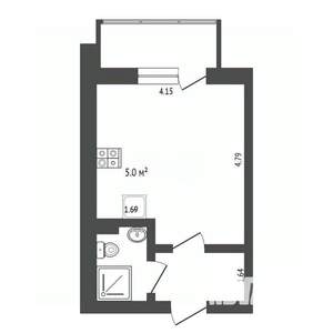 Студия квартира, вторичка, 29м2, 1/10 этаж