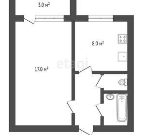 1-к квартира, вторичка, 34м2, 2/10 этаж