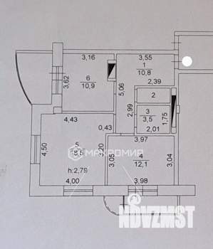 2-к квартира, вторичка, 58м2, 5/17 этаж