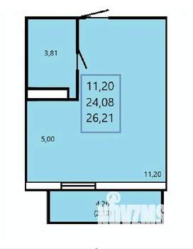 1-к квартира, вторичка, 26м2, 2/10 этаж