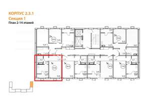 1-к квартира, вторичка, 38м2, 3/16 этаж