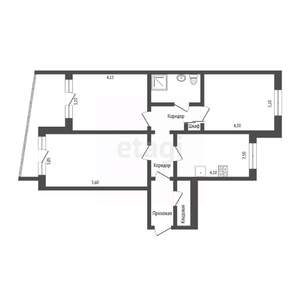 3-к квартира, вторичка, 75м2, 1/10 этаж
