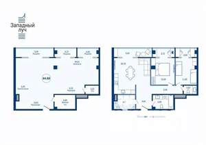 3-к квартира, вторичка, 75м2, 17/23 этаж