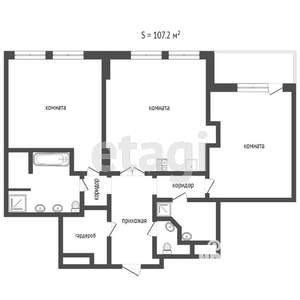 2-к квартира, вторичка, 126м2, 7/16 этаж