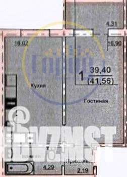 1-к квартира, вторичка, 40м2, 3/10 этаж