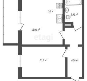 1-к квартира, вторичка, 41м2, 16/16 этаж