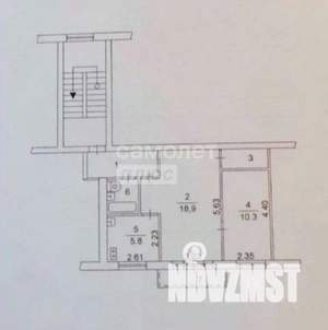2-к квартира, вторичка, 46м2, 3/5 этаж