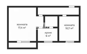 2-к квартира, вторичка, 43м2, 2/5 этаж