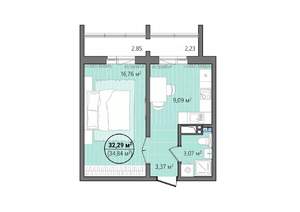 1-к квартира, вторичка, 38м2, 2/13 этаж