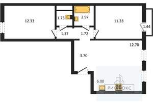 2-к квартира, вторичка, 54м2, 8/10 этаж