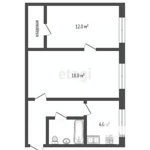 2-к квартира, вторичка, 46м2, 2/5 этаж