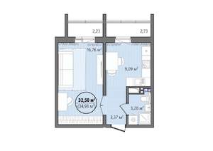 1-к квартира, вторичка, 38м2, 8/16 этаж