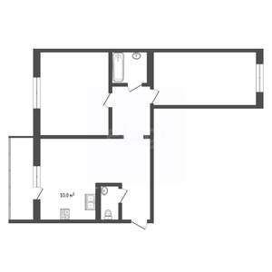 3-к квартира, вторичка, 65м2, 3/10 этаж