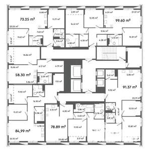 3-к квартира, строящийся дом, 85м2, 14/24 этаж
