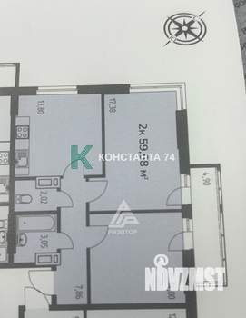 2-к квартира, вторичка, 58м2, 9/25 этаж