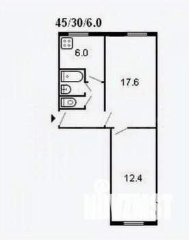 2-к квартира, вторичка, 45м2, 3/5 этаж
