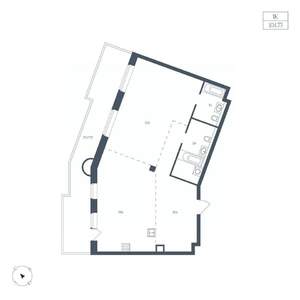 1-к квартира, вторичка, 105м2, 4/10 этаж