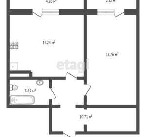 1-к квартира, вторичка, 48м2, 5/19 этаж