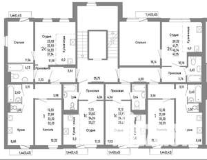 1-к квартира, строящийся дом, 32м2, 7/10 этаж