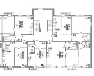 3-к квартира, строящийся дом, 64м2, 4/10 этаж