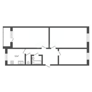 3-к квартира, вторичка, 62м2, 4/5 этаж