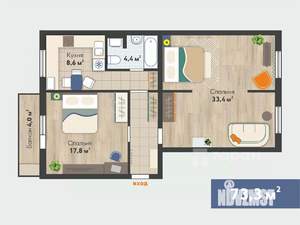 3-к квартира, вторичка, 73м2, 6/10 этаж