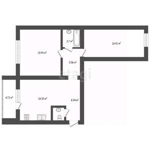 3-к квартира, вторичка, 65м2, 1/10 этаж